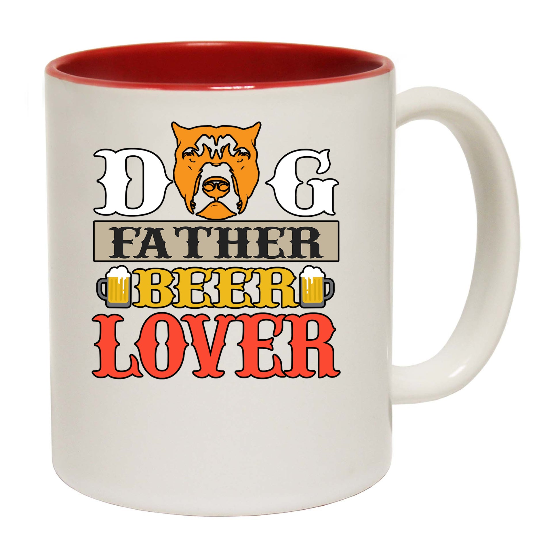 Dog Father Beer Lover - Funny Coffee Mug