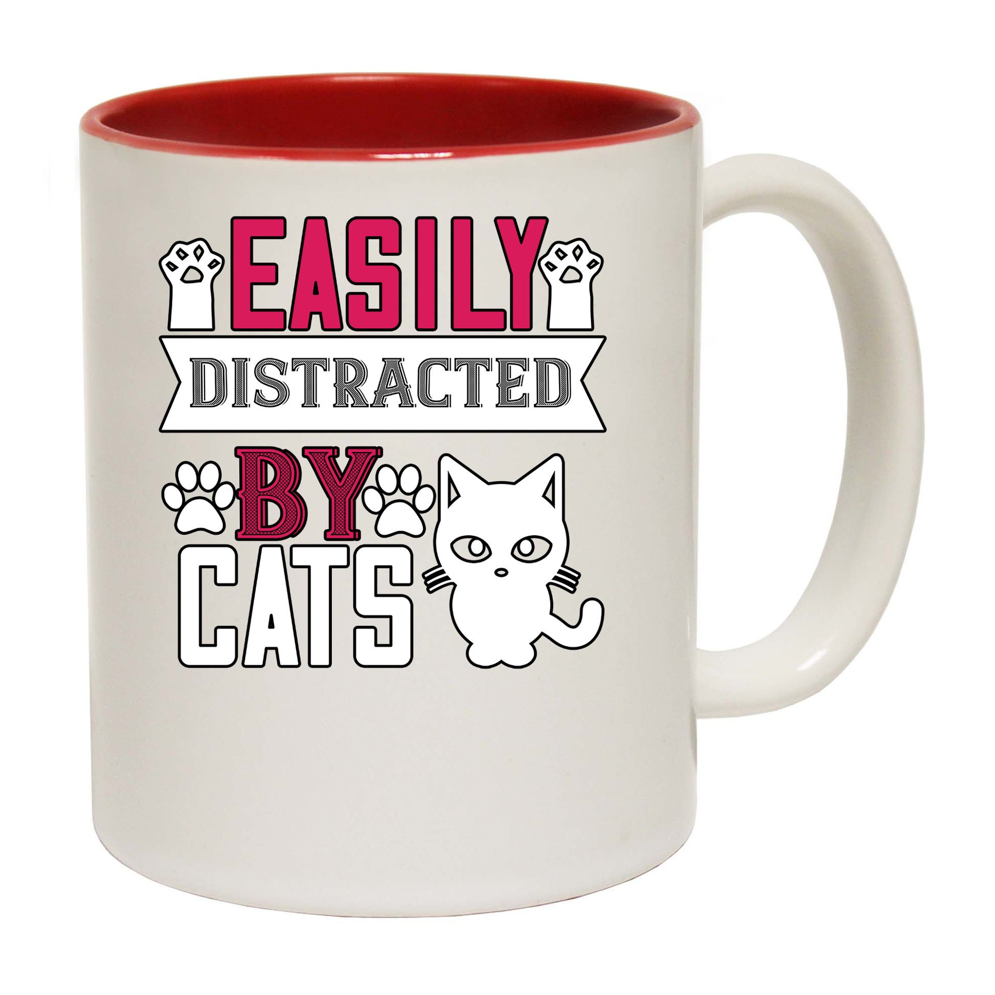 Cats Easily Distracted By Cats - Funny Coffee Mug