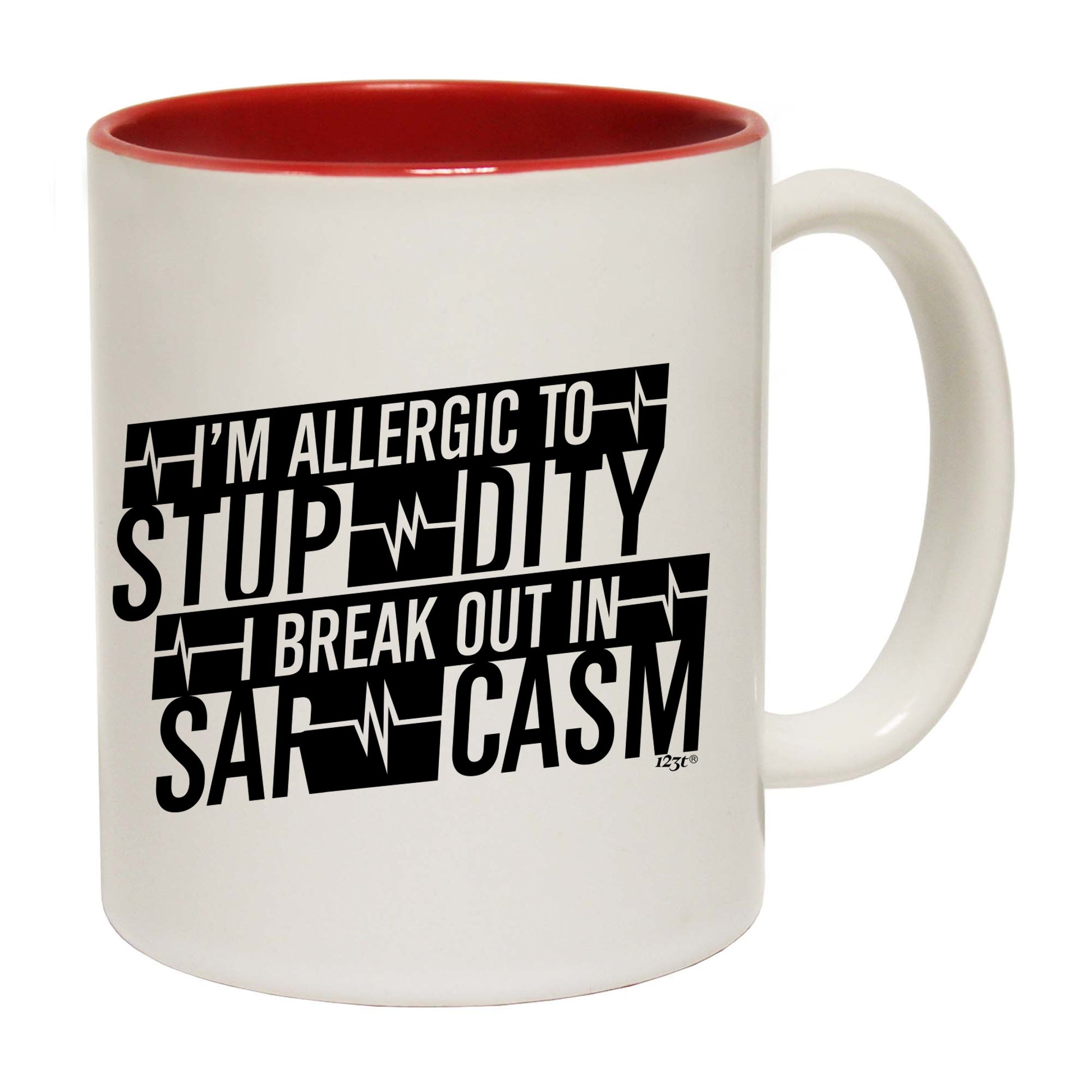 Im Allergic To Stupidity Break Out - Funny Coffee Mug
