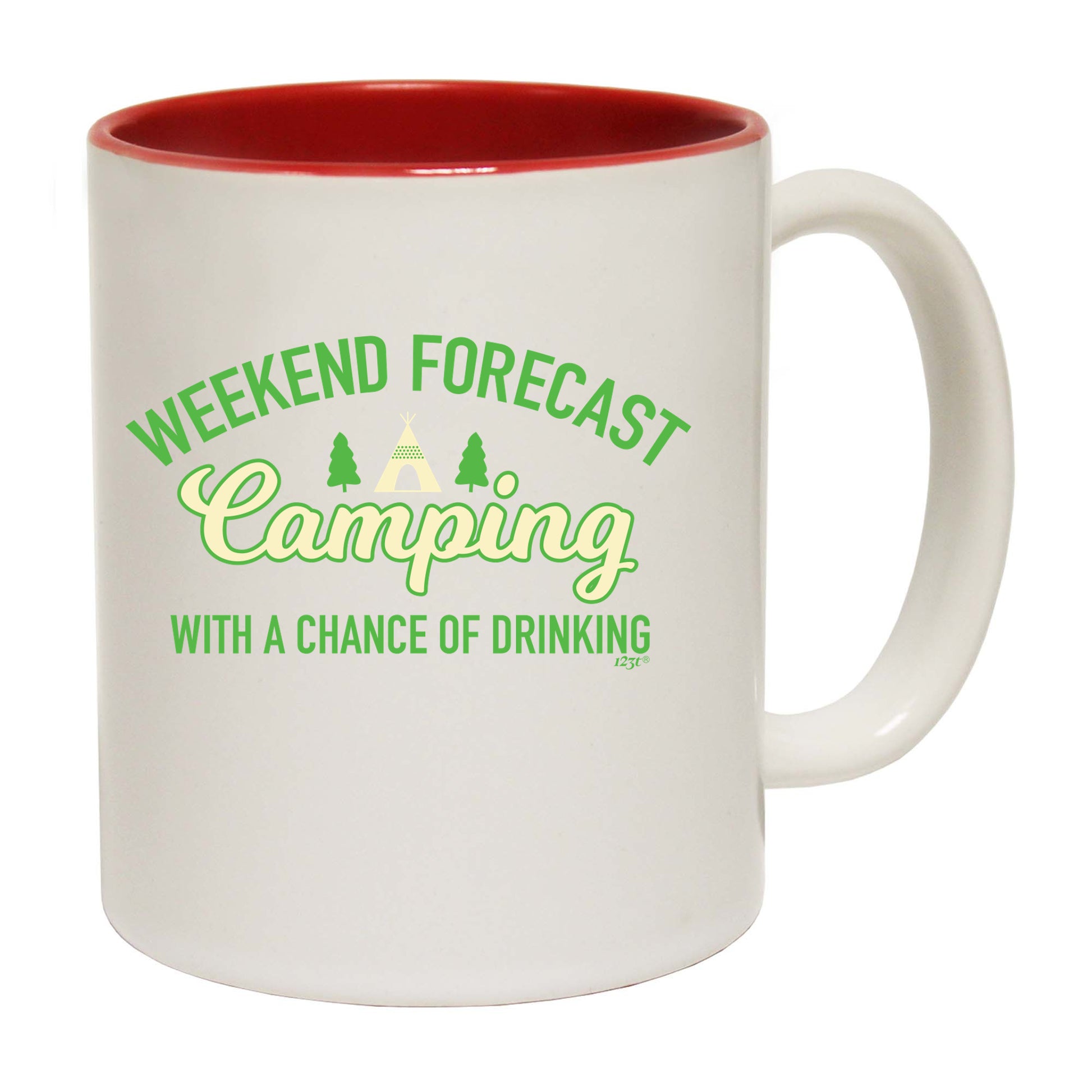 Weekend Forecast Camping With A Chance Of Drinking - Funny Coffee Mug