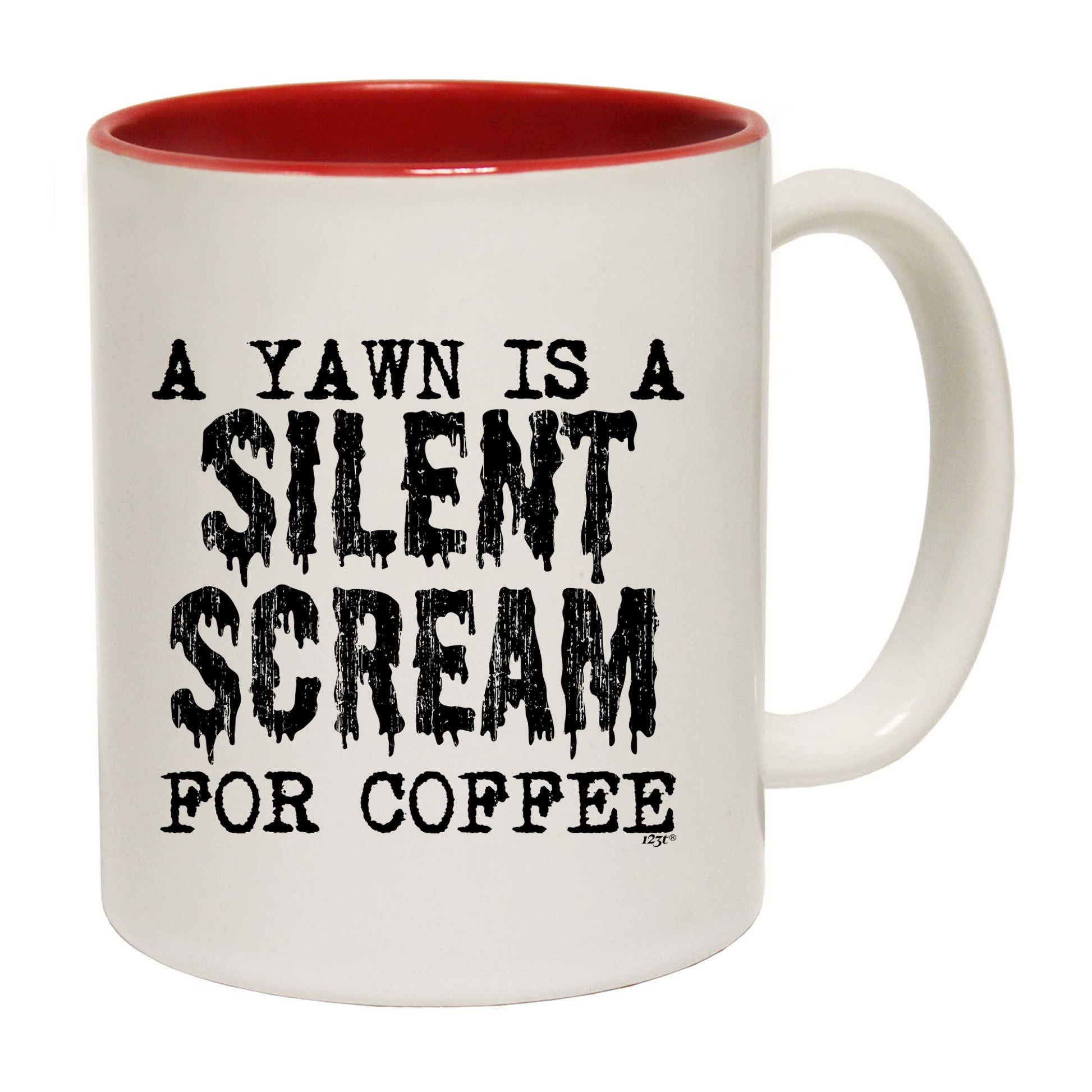 Yawn Silent Scream For Coffee - Funny Coffee Mug